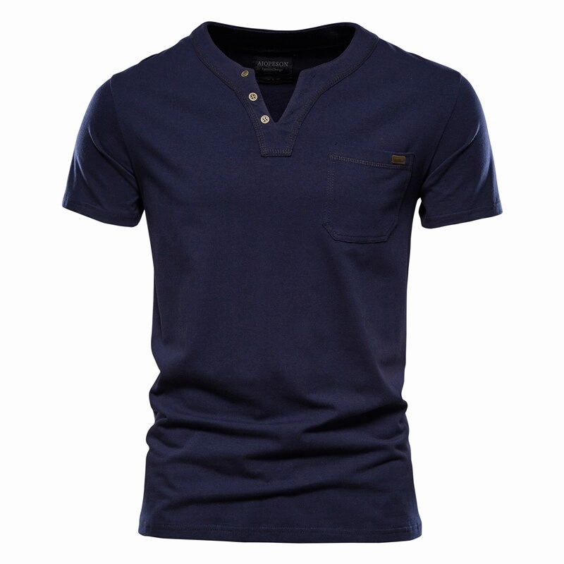 West Louis™ Summer Cotton V-neck T Shirt