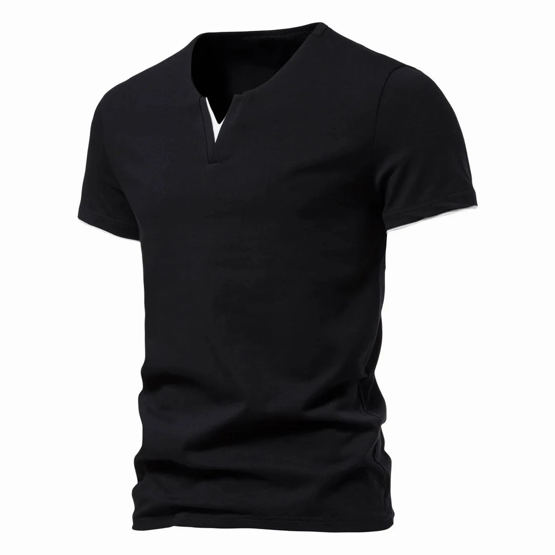 West Louis™ Summer V Neck Henley T-Shirt