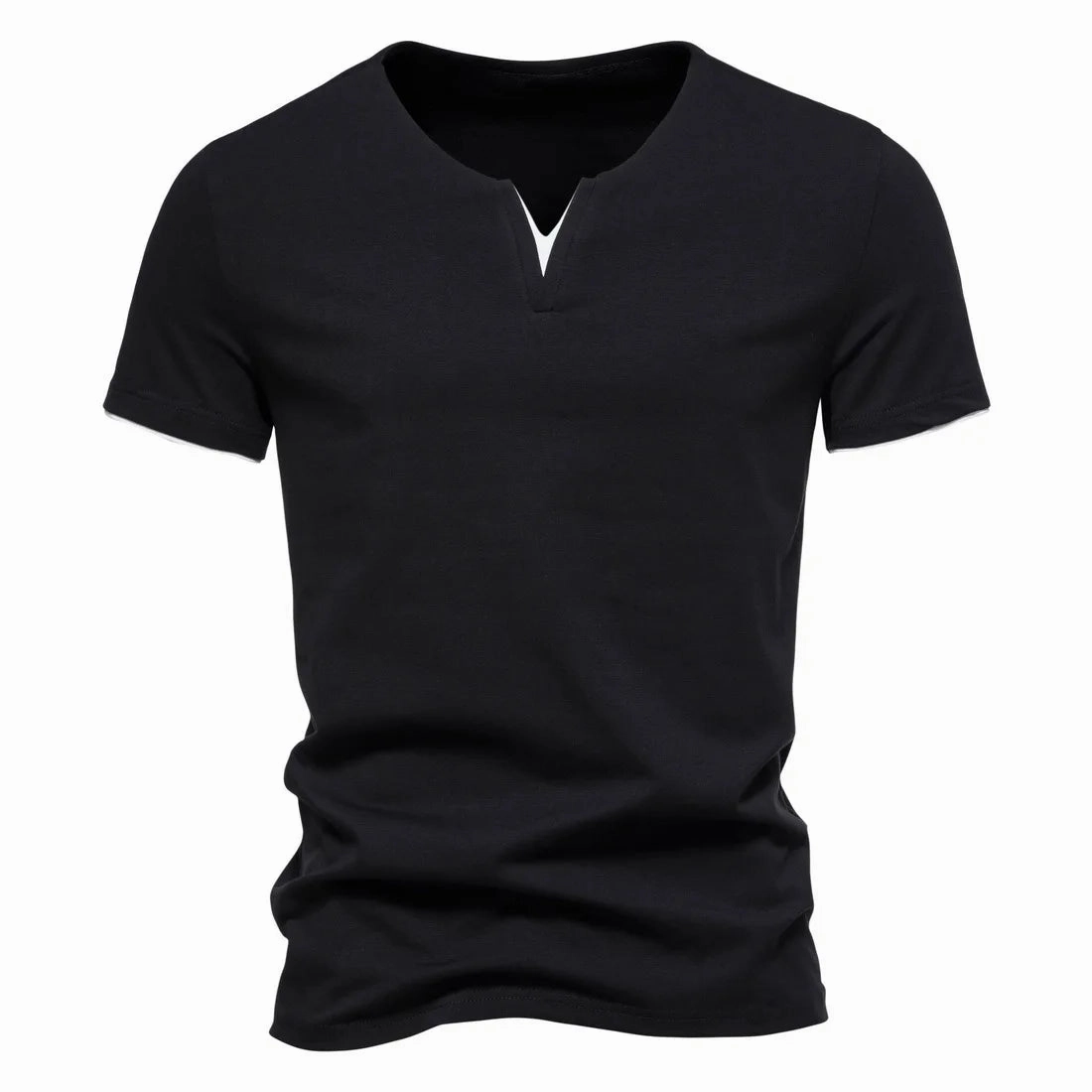 West Louis™ Summer V Neck Henley T-Shirt