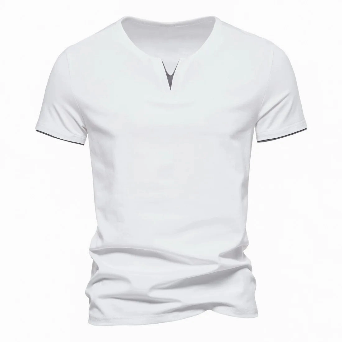 West Louis™ Summer V Neck Henley T-Shirt