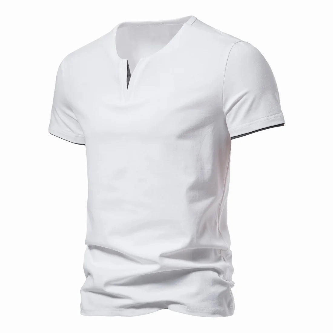 West Louis™ Summer V Neck Henley T-Shirt