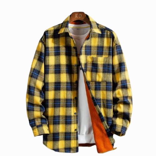 West Louis™ Velvet Thickening Fashion Plaid Shirt