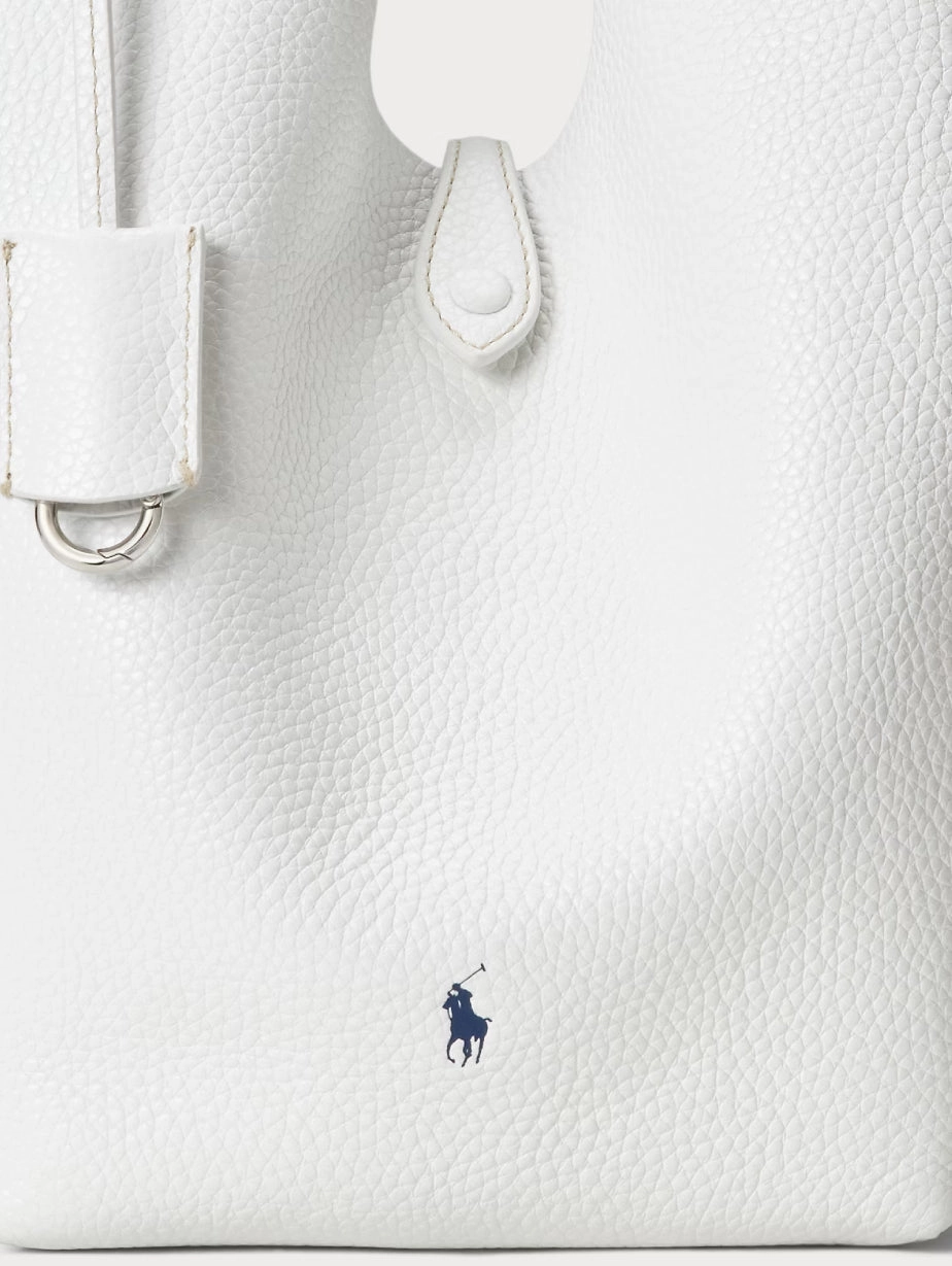 White Hammered Leather Bag