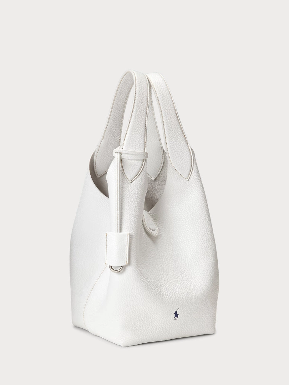 White Hammered Leather Bag