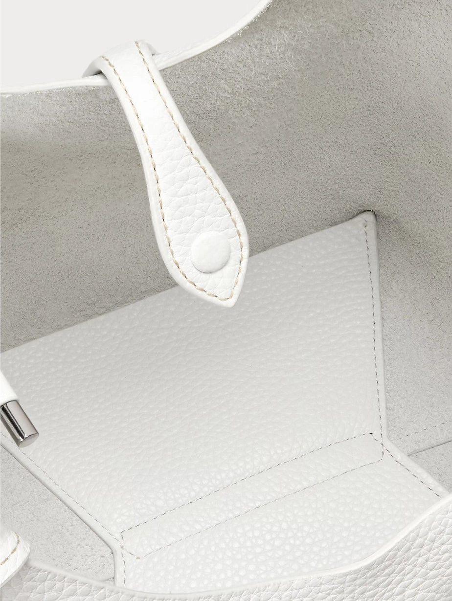 White Hammered Leather Bag