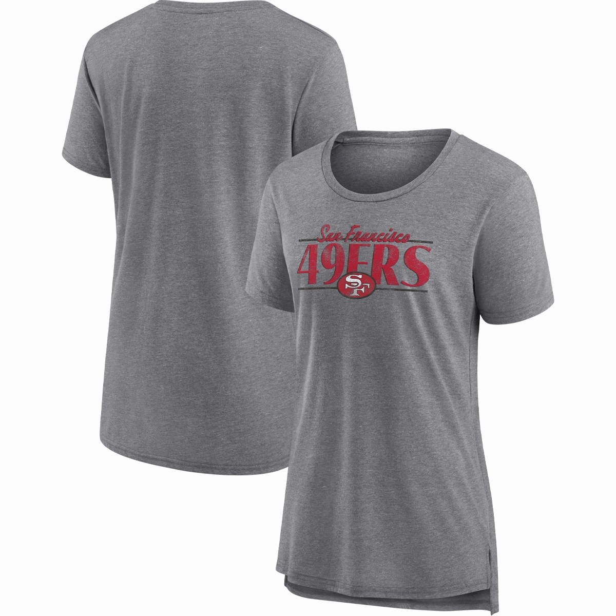 Women's 49ers Up The Middle Triblend Short Sleeve Tee