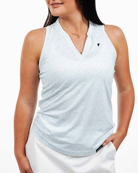 Women's Floral Sleeveless Blade Polo
