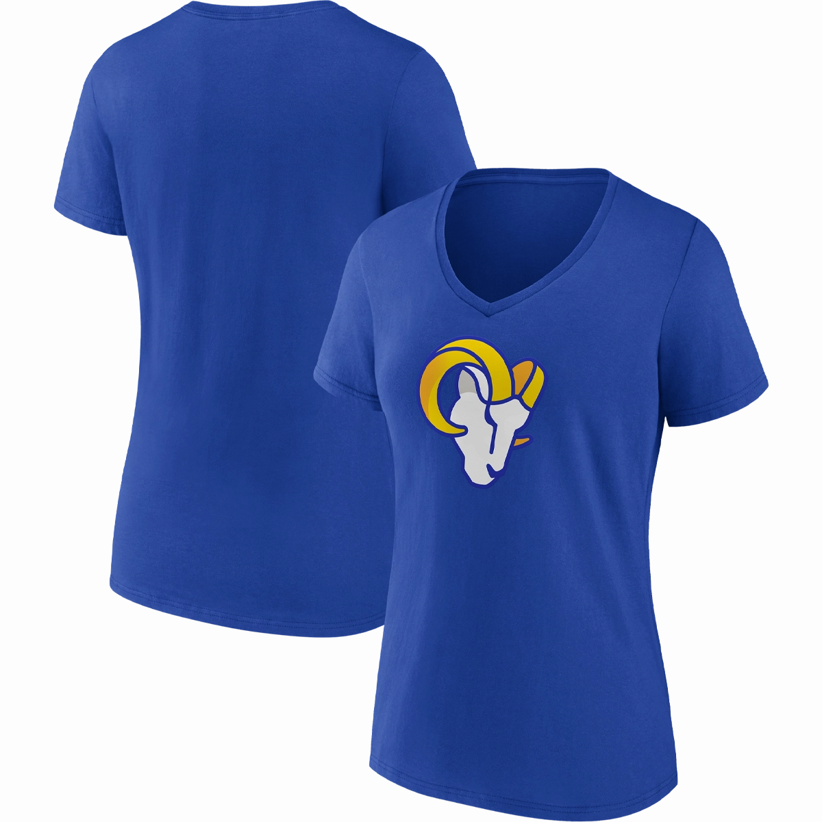 Women's Rams Cotton Primary Logo Short Sleeve