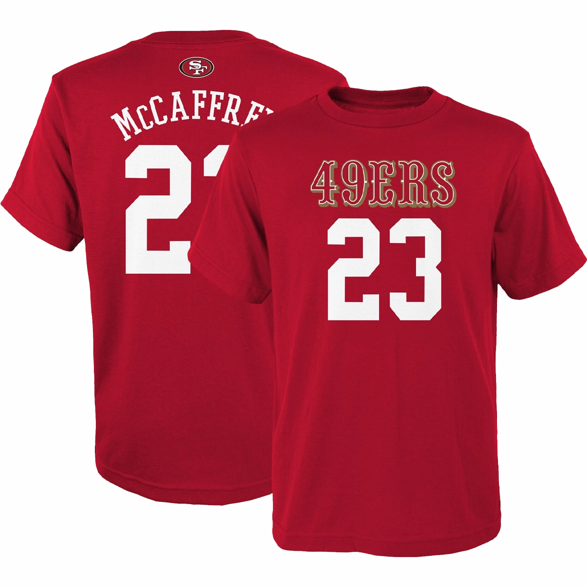 Youth 49ers Mainliner Name & Number Tee - McCaffrey